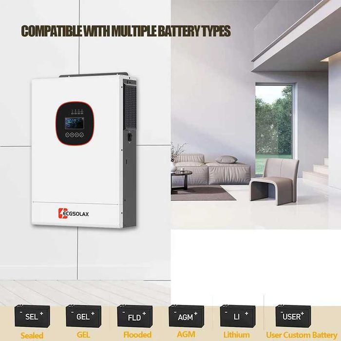 Kit fotovoltaic Invertor SOLAX de 3.6kW la 24V DC cu tablou electric protectie suprasarcini