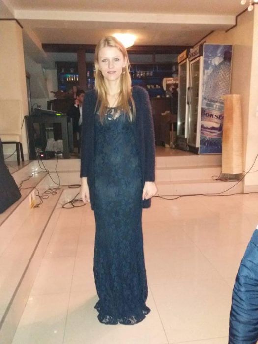 Rochie lunga bleumarin