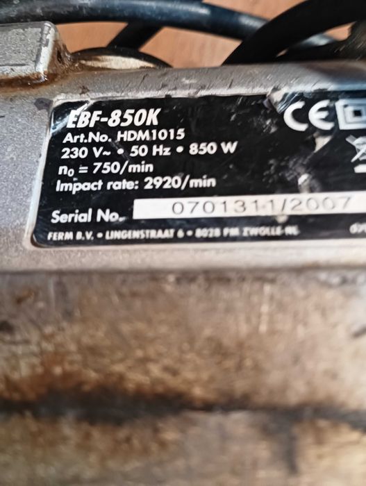 Ferm EBF-850K кабелна перфораторна бормашина (3,3 J)