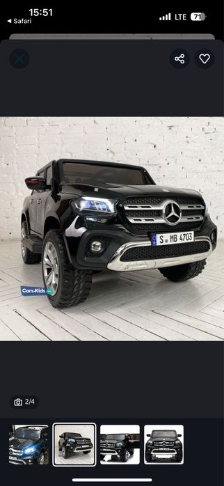 Mercedes benz X class детский электромобиль