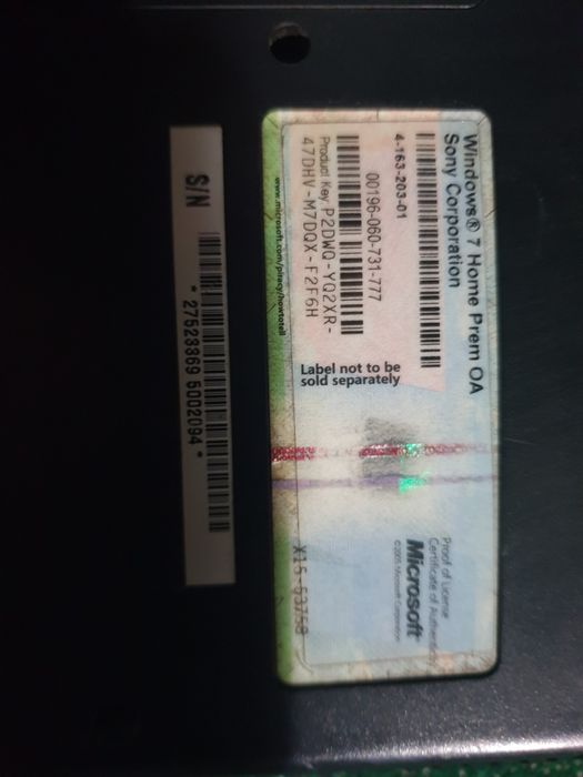 Vind laptop Sony Vaio PCG-71211M Intel CORE i5 4GB