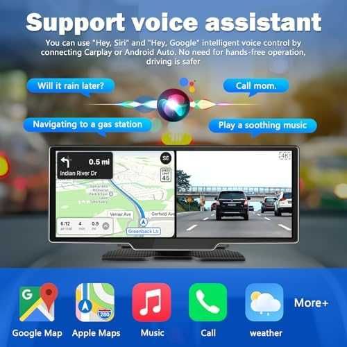 Нов Безжичен CarPlay Android Auto дисплей 10.26 4K и камера паркиране