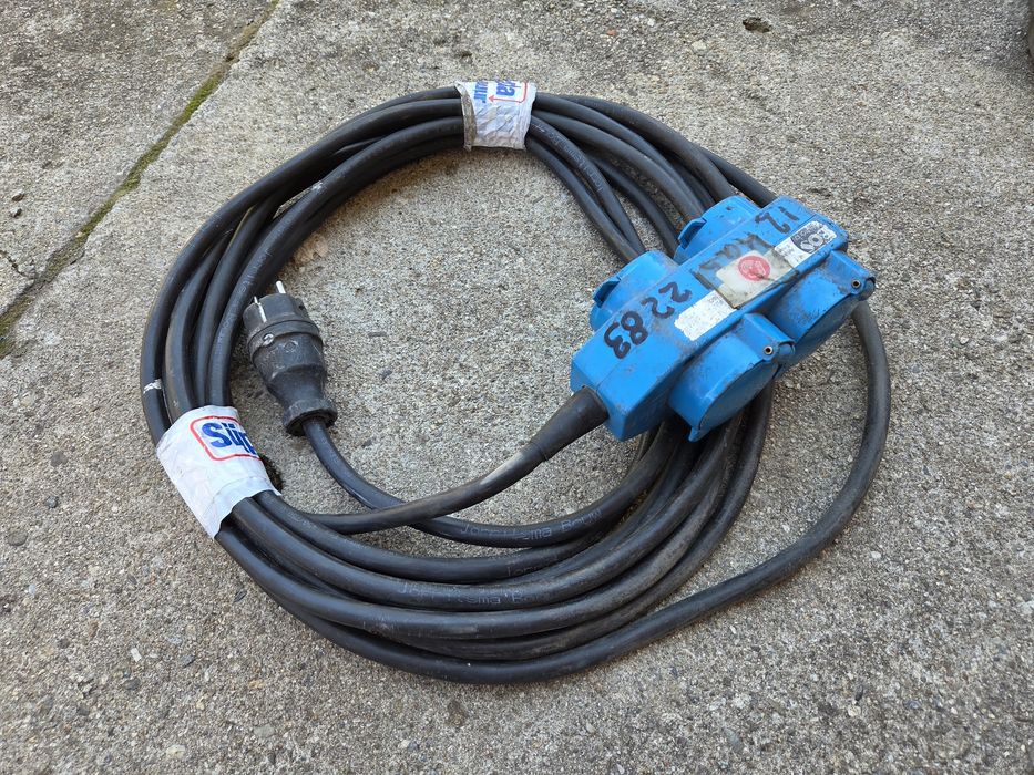 Cablu prelungitor șantier / camping IP44 – 3 x 2,5