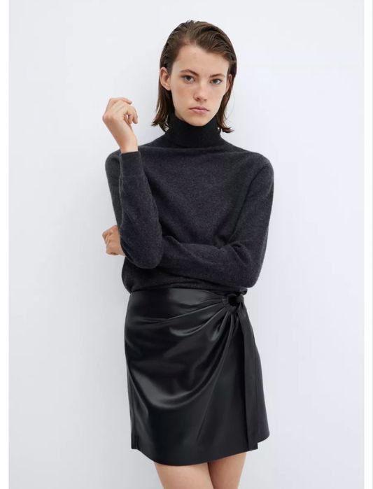 Кожаная юбка xxs-xs