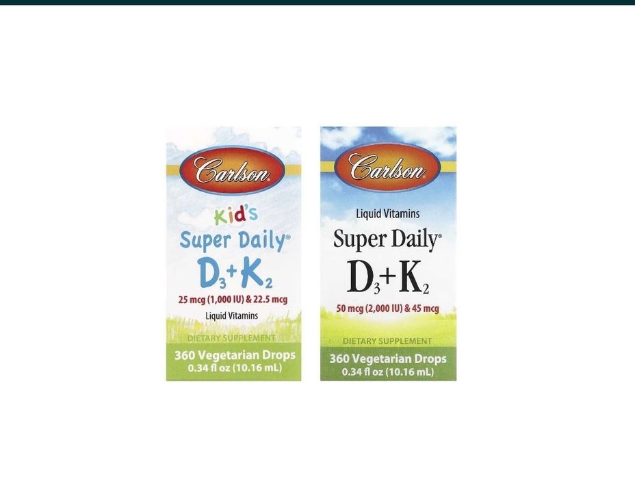Carlson D3 K2 Kids Kid's 1000 МЕ и 2000 МЕ Carlson Д3 К2 D3 K2.
