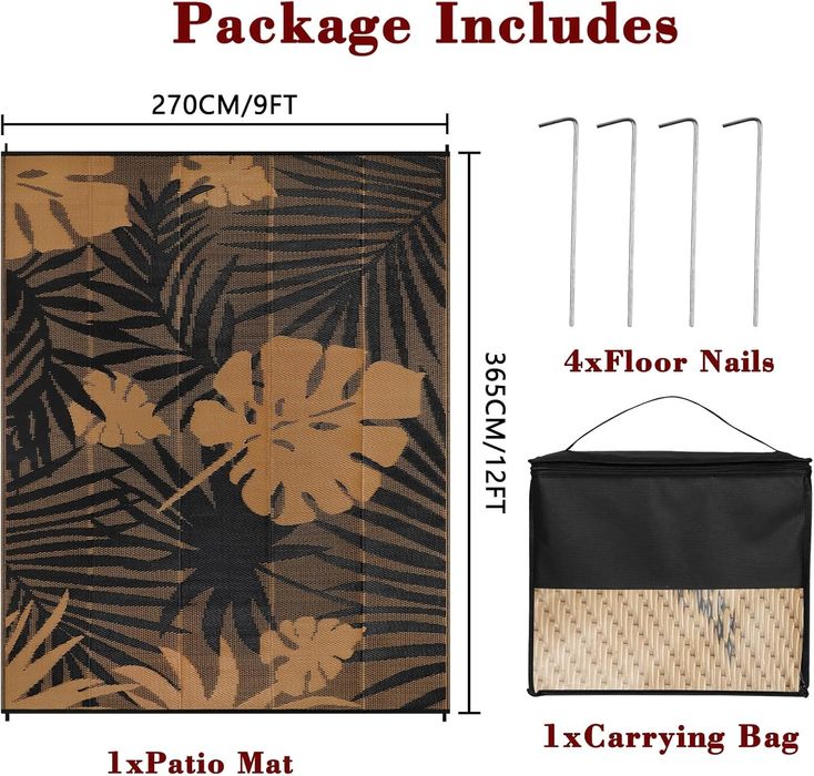 270x365см - Двулицев външен килим Homcomodar