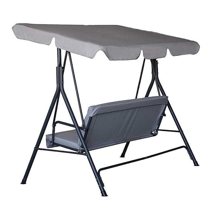 Balansoar Leagan Banca Metal Gri Curte Gradina Terasa 3 Persoane Relaxare Livrare GRATUITA !