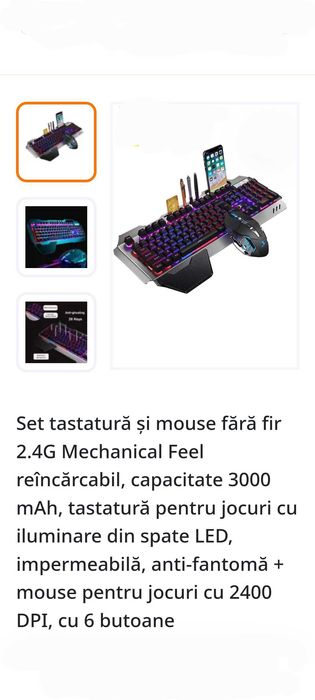 Set Tastatura si mouse  gaming