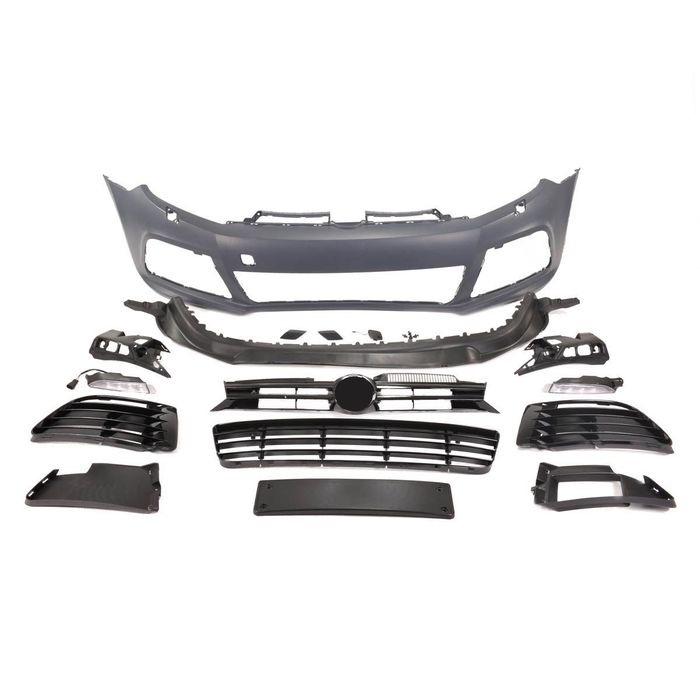 Предна Броня тип R20 с SRA и LED DRL за VW Golf 6 (2008 - 2014)