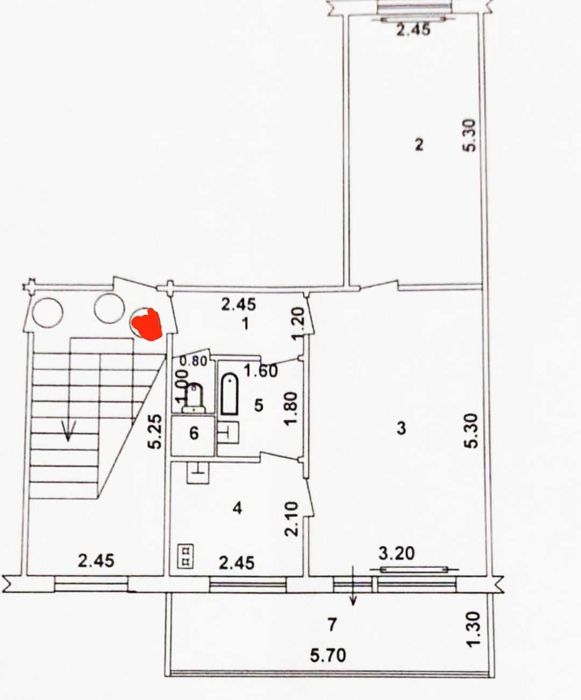 Продаётся 2комнатная квартира Чиланзар-17.