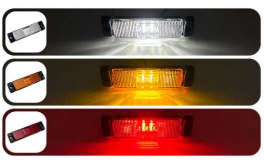 10 x Lampa laterala LED galbena remorca camion 130mm 12-24V
