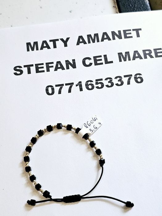 Vand bratara cu bile din aur 14 k cod 759