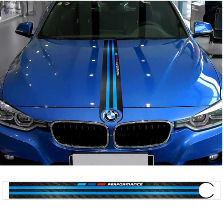 4culori Colant Banda Sticker Capota BMW F10 F30 F06 G30 F16 E71 E90