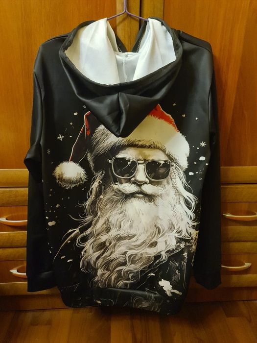 Худи мужская с принтом "Santa"