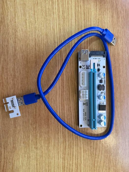 Riser PCI Express x1 la x16 USB 3.0 pentru Mining / Placă video – complet