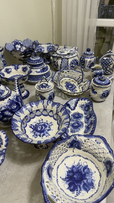 Гжель посуда оригинал срочно!