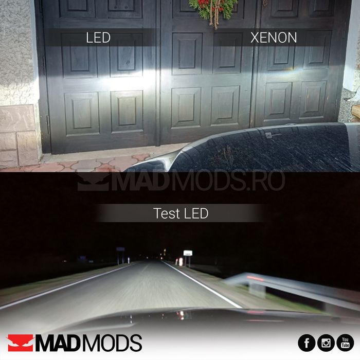 Set 2 Becuri Led 180W 6000k Canbus D1S D2S D3S D4S D5S D8S ProExpert