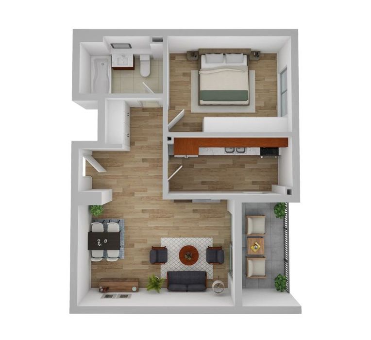 Apartament de 2 camere, 55,6 mp Andrei Muresanu SUD — fotografia 1