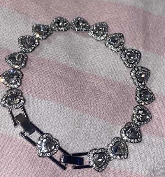 Bratara Swarovski Angelic Inimioare Argintii - nouă, în cutie