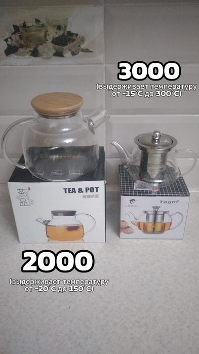 Чайники стеклянные