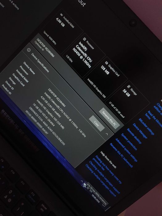 Laptop Unowhy Y13 – Ideal pentru Școală, Office și Navigare Net (Stare Excelentă)