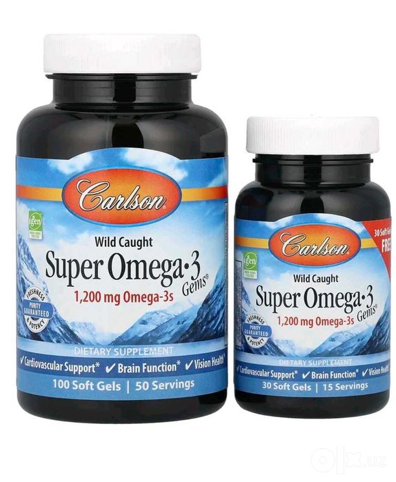 Carlson Super Omega-3 Gems®, 50 + 15 мягких таблеток