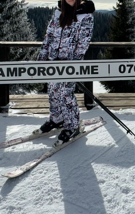 Ски екип бяло с шарено Degre7