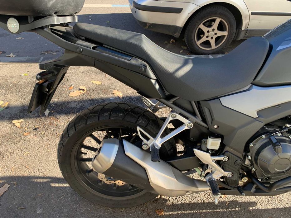 Vand Honda CB500X, rulata putin, topcase, crash guard