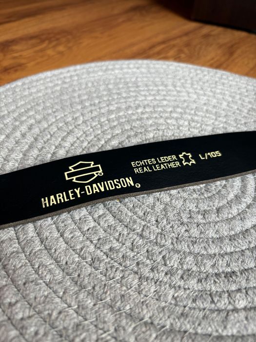 Чисто нов колан от естествена кожа Harley Davidson с голяма катарама