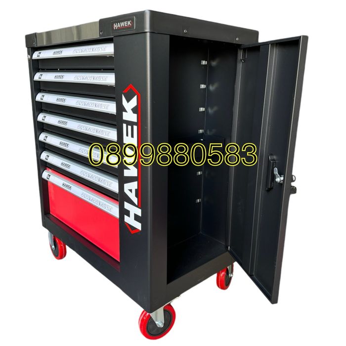 Шкаф с инструменти със 7 чекмеджета 5 пълни Hawek