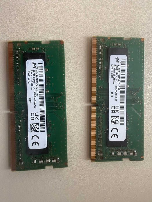 2x16 Laptop RAM 3200Mhz  DDR4 Micron