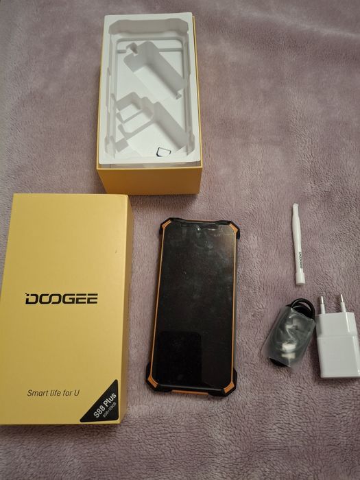 Telefon mobil Doogee S88 Plus, Dual SIM, 128GB, 8GB RAM, 4G, Fire Oran