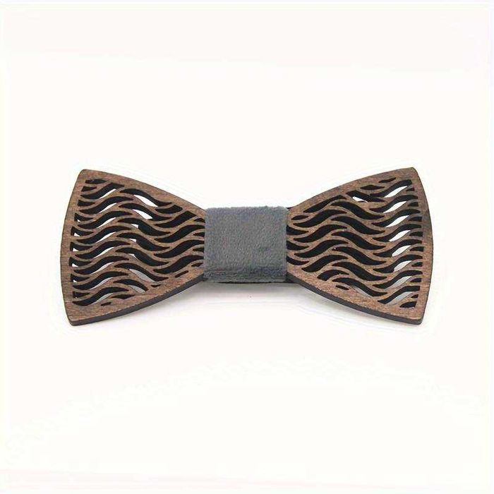 Дървена папионка аксесоар за мъж дете - 11 модела с подаръчна кутия