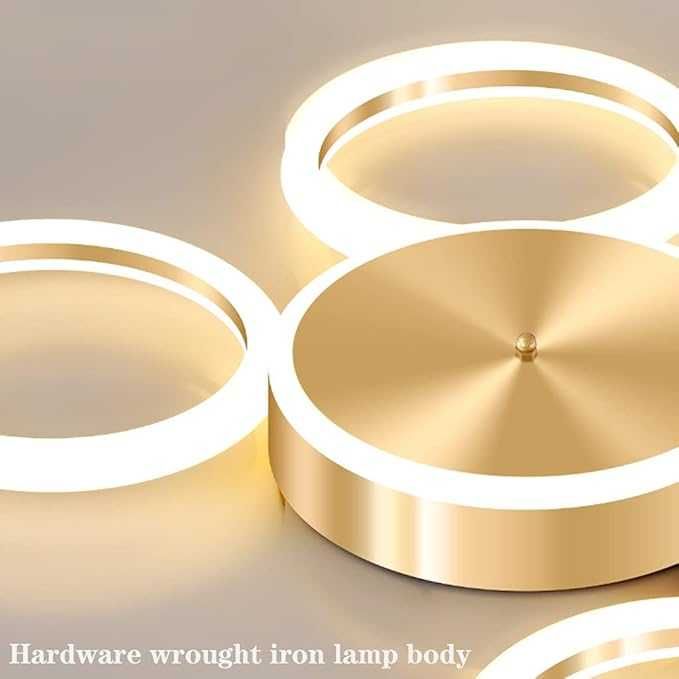 LED лед таванн полилей Златисто димируем всекидневна Спалня Трапезария