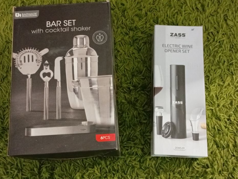 Cadou cocktail set + Electric desfăcător  sticle vin set -Noi-