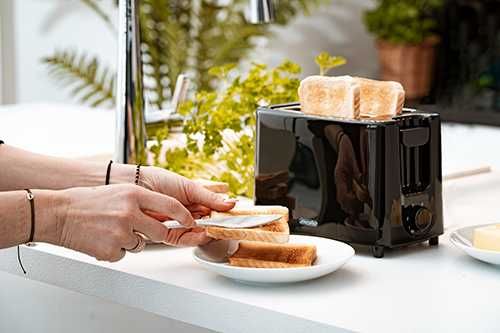 Praijtor paine 2 felii, Mesko MS 3220, 900 W, negru