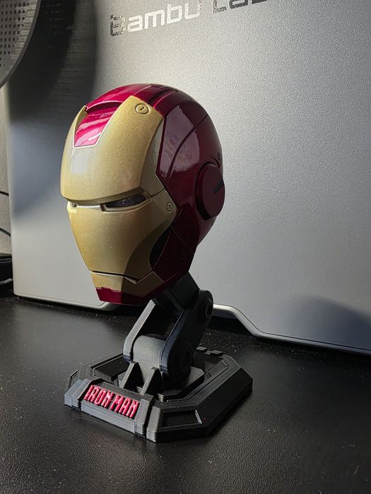 Suport printat 3D pentru cap Iron Man DeAgostini – negru