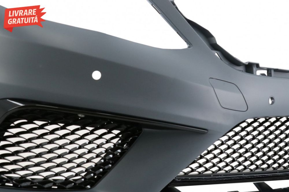Pachet Exterior cu Grila Centrala Negru Lucios Mercedes S-Class W222 (