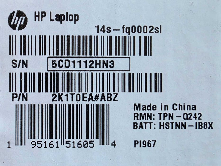 Laptop HP 14s-fq0002sl AMD Ryzen 5 4500U 14" 8GB 256GB SSD Sigilat