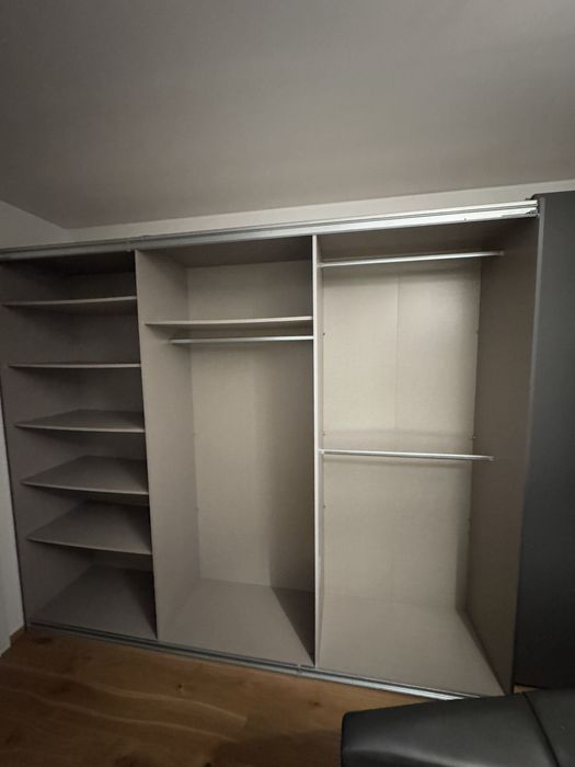 Dressing/Dulap 270/230/60 cm 3 usi culisante gri antracit/oglinda