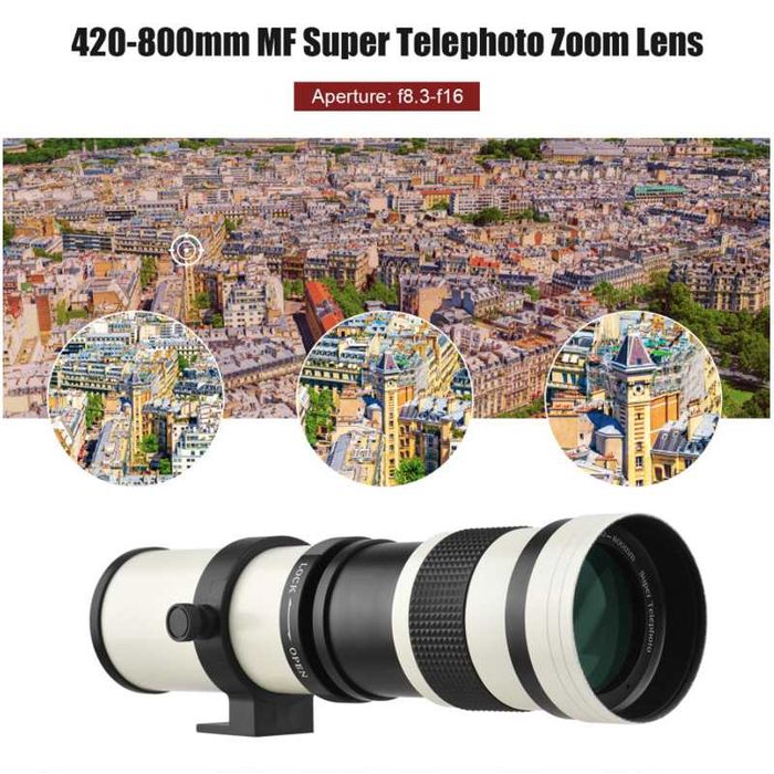 Телеобектив 420-800 / 840-1600 за Canon Nikon Sony Pentax