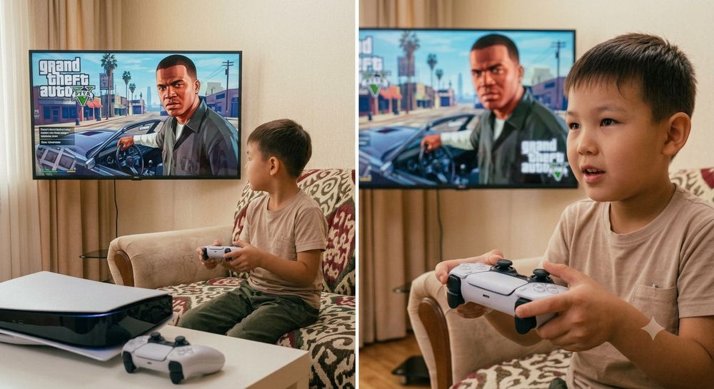 PlayStation 5 Дисковая + 2 джойстика + Топ Игры (FIFA, UFC, GTA, MK)