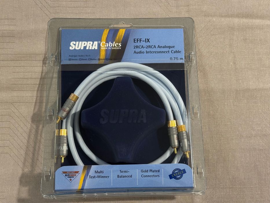 Supra EFF-IX стерео аудио кабел RCA - 0,75 метра.