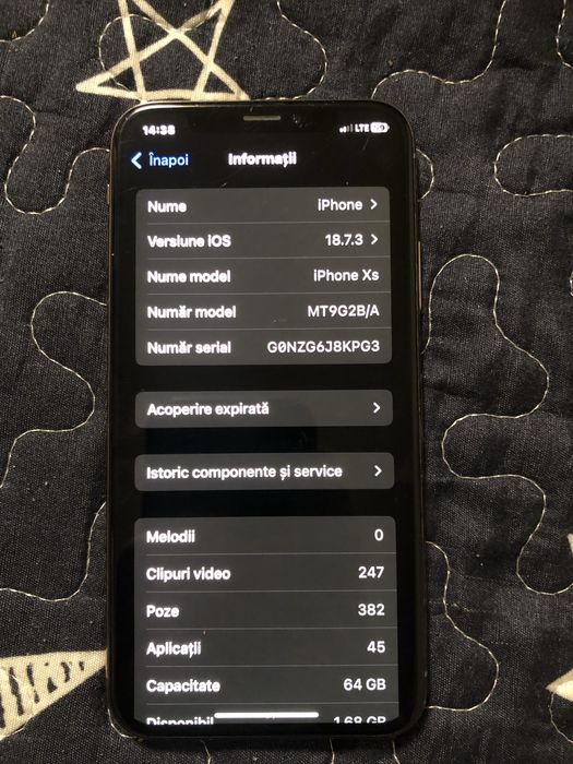 Vand iphone XS gold 64GB 100% este schimabata cu originala