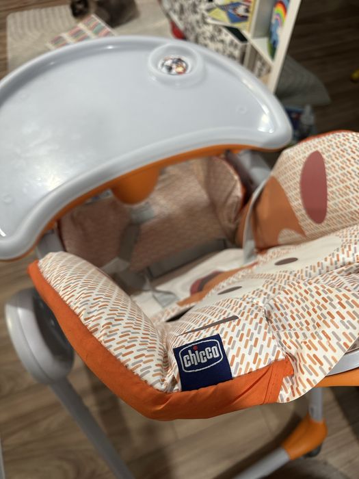 Scaun de masa chicco polly 2 start fancy chicken