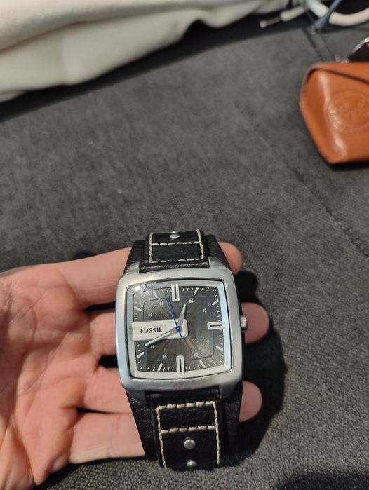 Ceas Fossil JR-9991 Original - Curea Piele Autentică (Cuff Style)