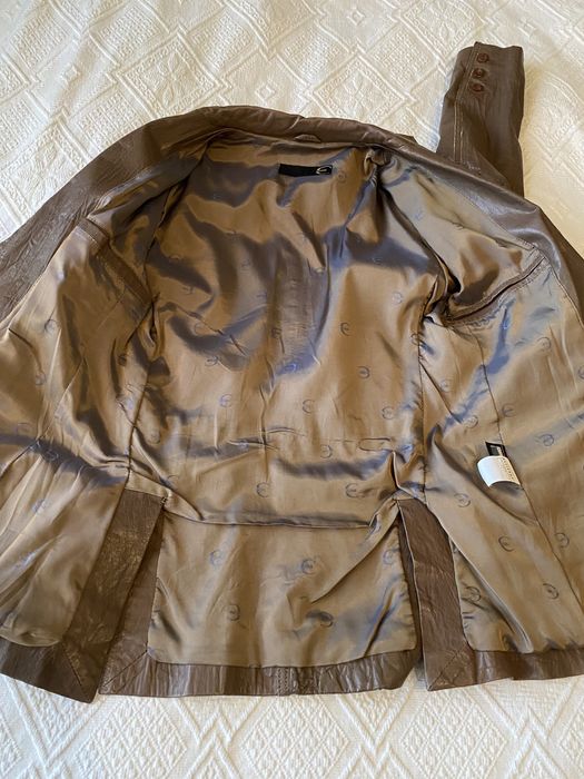 Пиджак кожаный