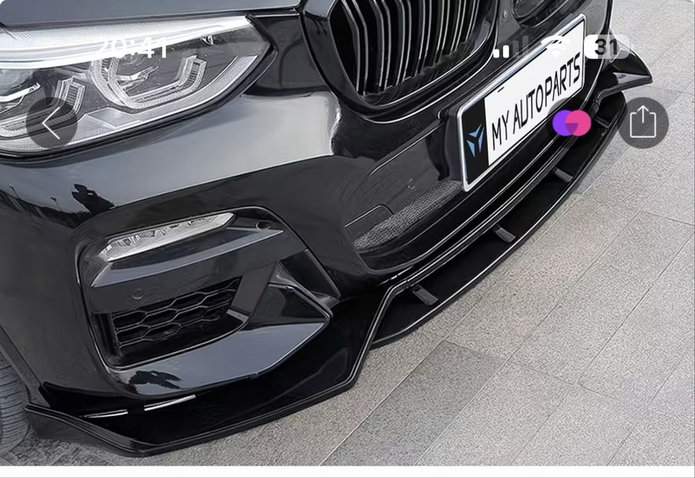 Спойлер переднего бампера BMW g01 (x3)