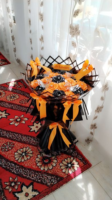 Buchet din flori satin!