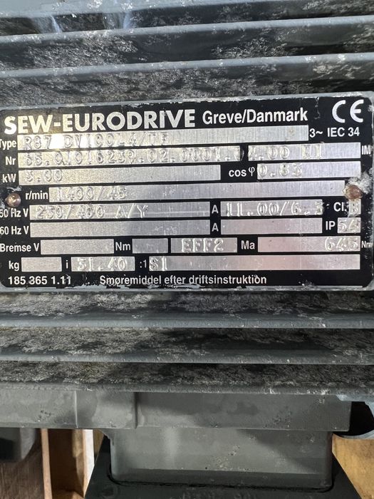 Мотор-редуктор SEW 3 kW 45 оборота